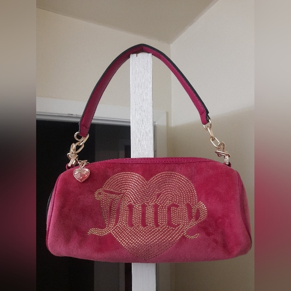 Juicy Couture Pink Velour Shoulder Hand Bag - Picture 14 of 15